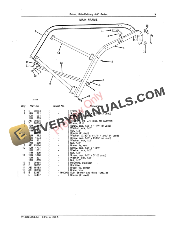 John Deere 640 Series Side-Delivery Rakes Parts Catalog PC897 01OCT74 PDF 12 John Deere 640 Series Side-Delivery Rakes Parts Catalog PC897 01OCT74-5