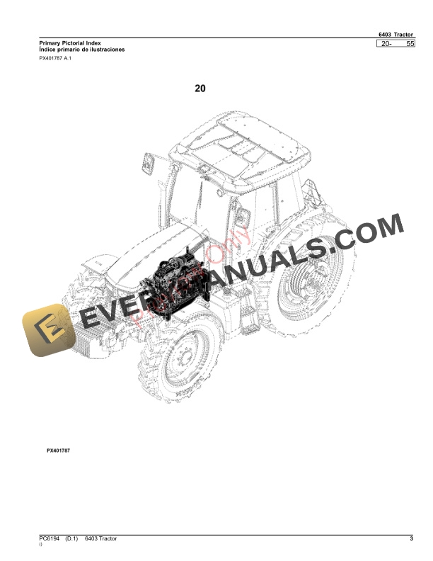 John Deere 6403 Tractor Parts Catalog PC6194 06OCT23-3