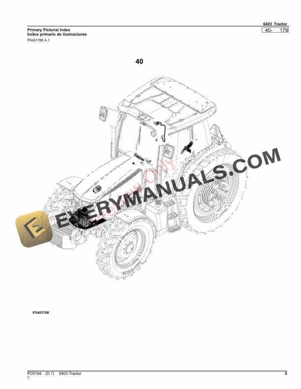 John Deere 6403 Tractor Parts Catalog PC6194 06OCT23-5