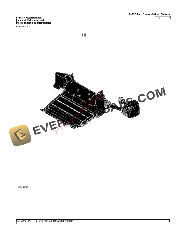 John Deere 640FD Flex Draper Cutting Platform (115100 - ) Parts Catalog PC12760 12NOV23 4 John Deere 640FD Flex Draper Cutting Platform (115100 – ) Parts Catalog PC12760 12NOV23-3