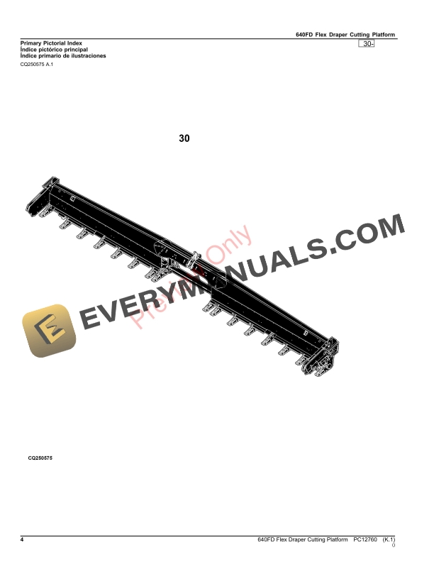 John Deere 640FD Flex Draper Cutting Platform (115100 - ) Parts Catalog PC12760 12NOV23 5 John Deere 640FD Flex Draper Cutting Platform (115100 – ) Parts Catalog PC12760 12NOV23-4