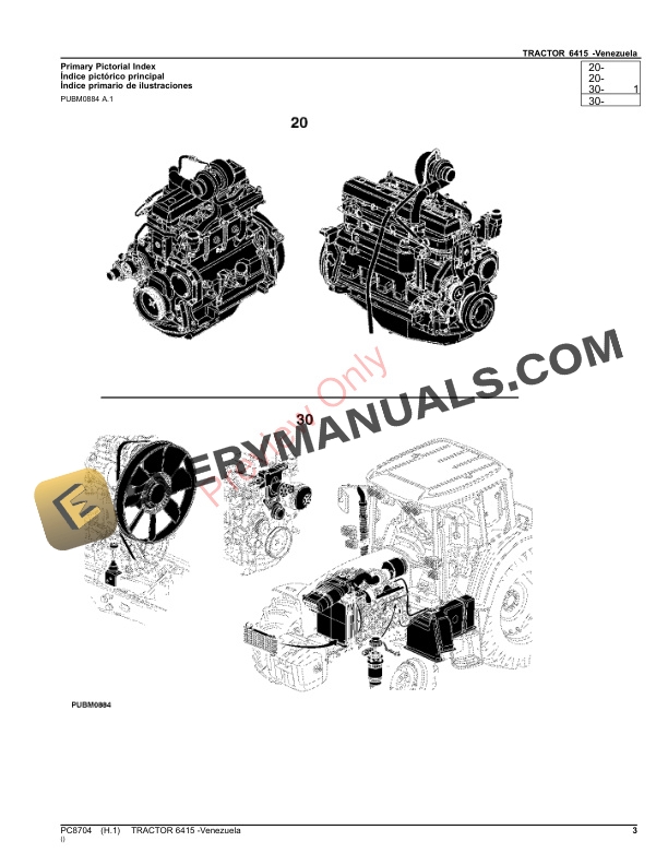 John Deere 6415 Venezuela Tractor Parts Catalog PC8704 13JUL23-3