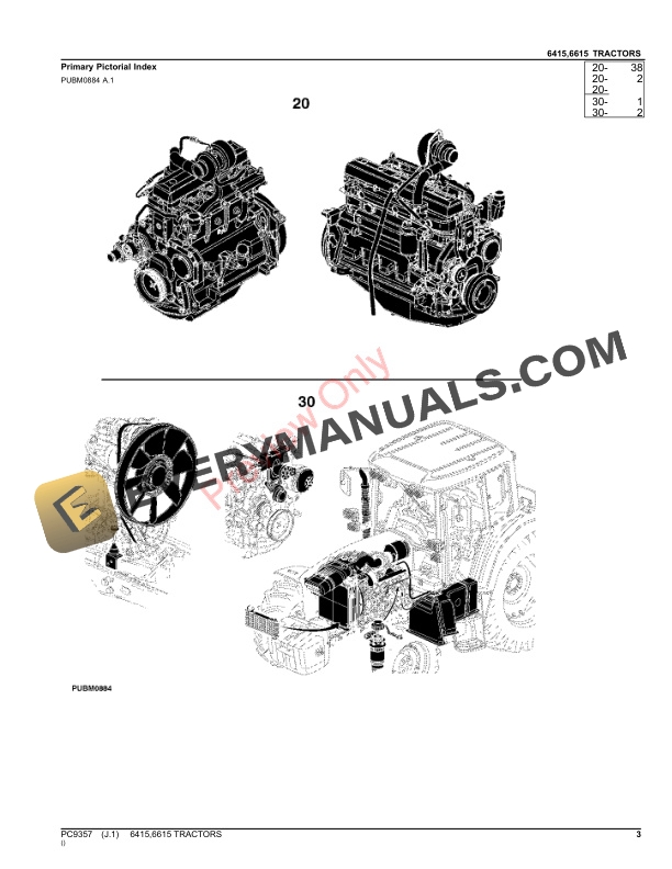 John Deere 6415 and 6615 Tractors Parts Catalog PC9357 17OCT23-3