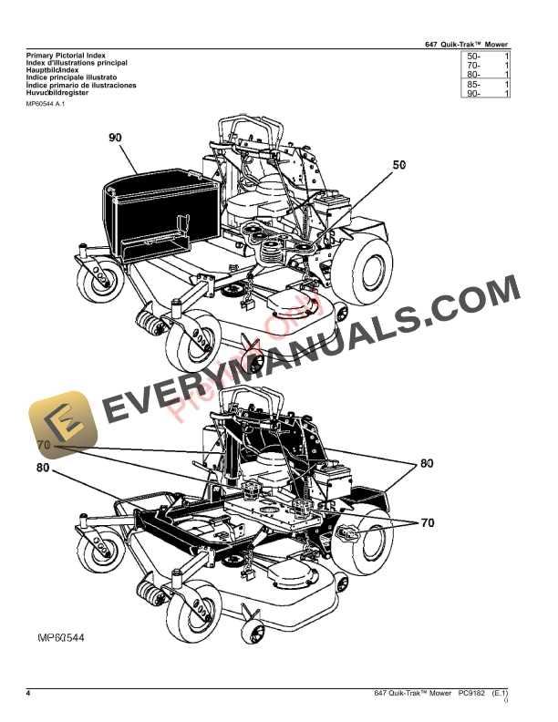 John Deere 647 Quik-Trak Mower Parts Catalog PC9182 06JUN23-4