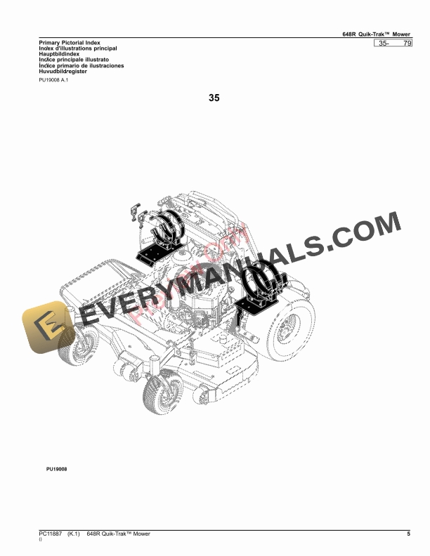 John Deere 648R Quik Trak Mower Parts Catalog PC11887 23NOV23 5