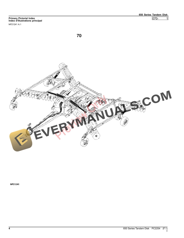 John Deere 650 Series Tandem Disk Parts Catalog PC2254 06AUG23-4