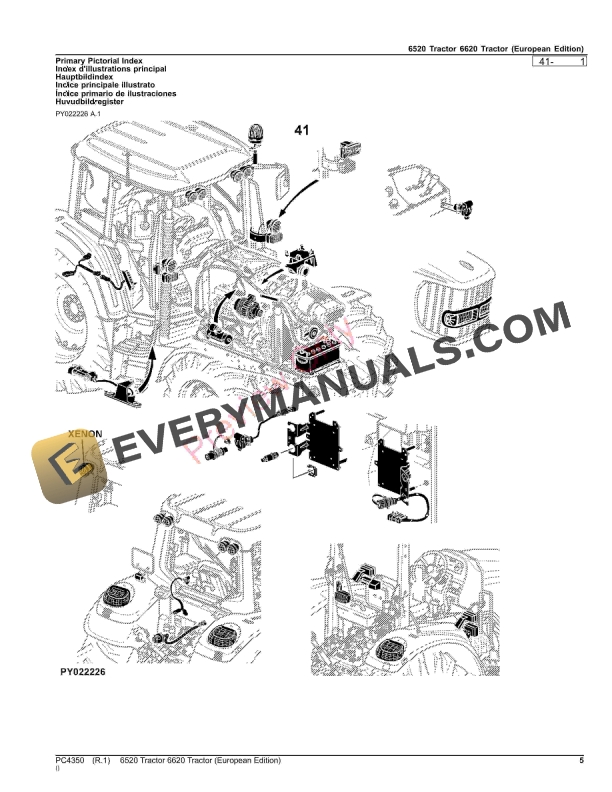 John Deere 6520, 6620 Tractors Parts Catalog PC4350 12NOV23-5