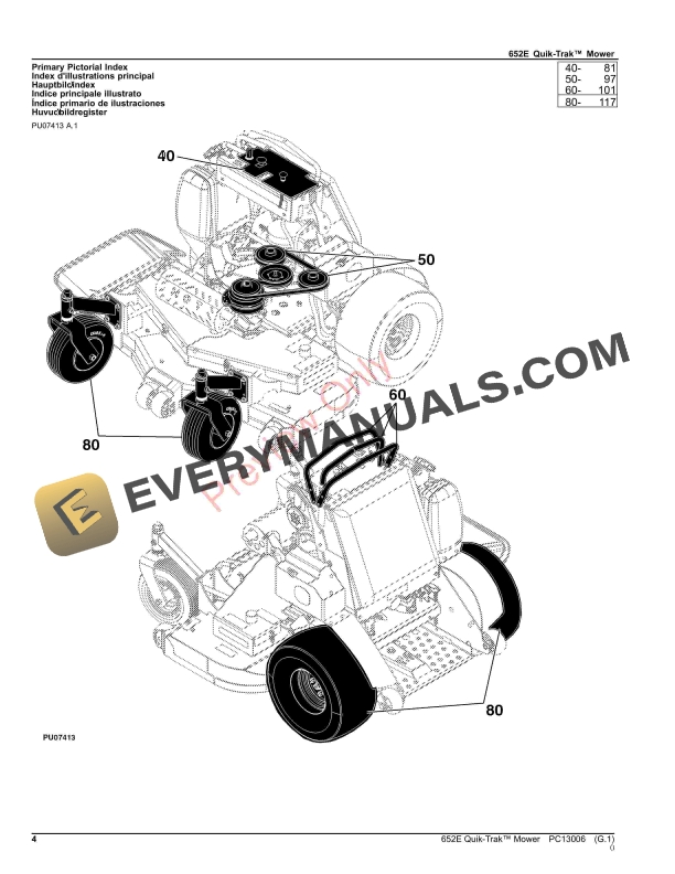 John Deere 652E Quik-Trak Mower Parts Catalog PC13006 28OCT23-4