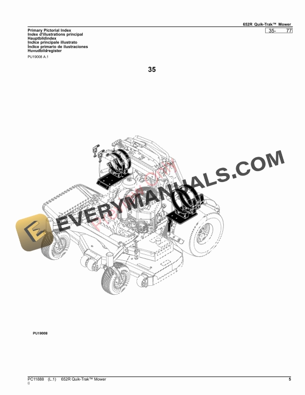 John Deere 652R Quik Trak Mower Parts Catalog PC11888 23NOV23 5
