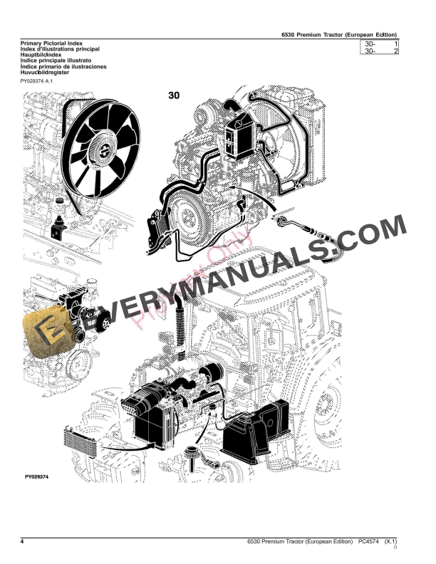 John Deere 6530 Premium Tractor Parts Catalog PC4574 10SEP26-4