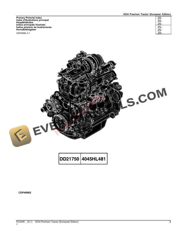 John Deere 6534 Premium Tractor Parts Catalog PC4545 17OCT23-3