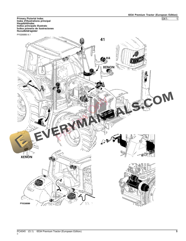 John Deere 6534 Premium Tractor Parts Catalog PC4545 17OCT23-5