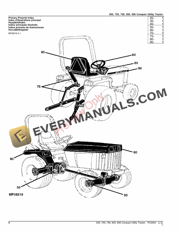 John Deere 655, 755, 756, 855 AND 856 COMPACT UTILITY TRACTORS Parts Catalog PC2054 10SEP23 5 John Deere 655, 755, 756, 855 AND 856 COMPACT UTILITY TRACTORS Parts Catalog PC2054 10SEP23-4