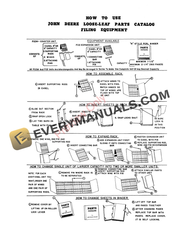 John Deere 66 Hay Chopper Parts Catalog PC164 01APR51-2