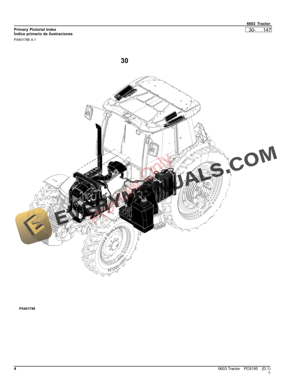 John Deere 6603 Tractor Parts Catalog PC6195 15OCT23-4