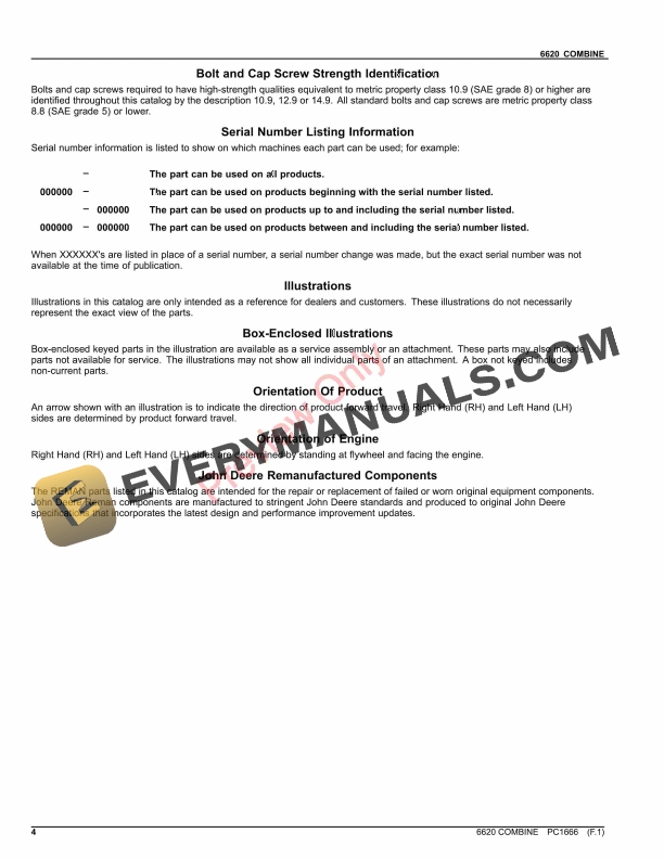 John Deere 6620 Combine Parts Catalog PC1666 25SEP23 5 John Deere 6620 Combine Parts Catalog PC1666 25SEP23-4