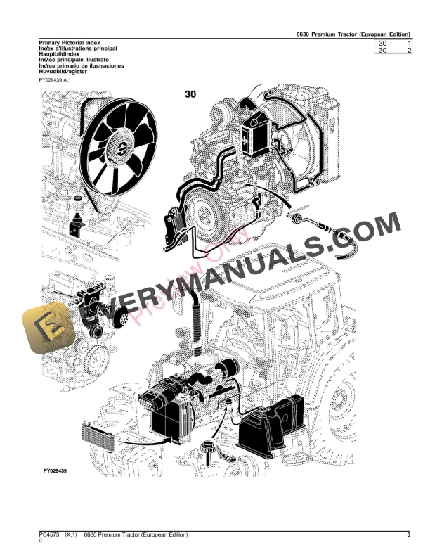 John Deere 6630 Premium Tractor Parts Catalog PC4575 10JUN23-5