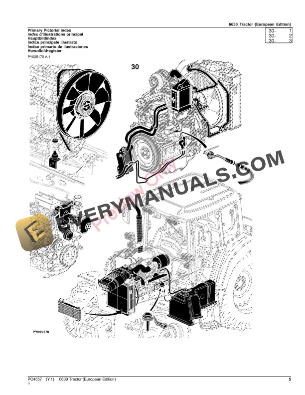 John Deere 6630 Tractor Parts Catalog PC4557 15OCT23-5