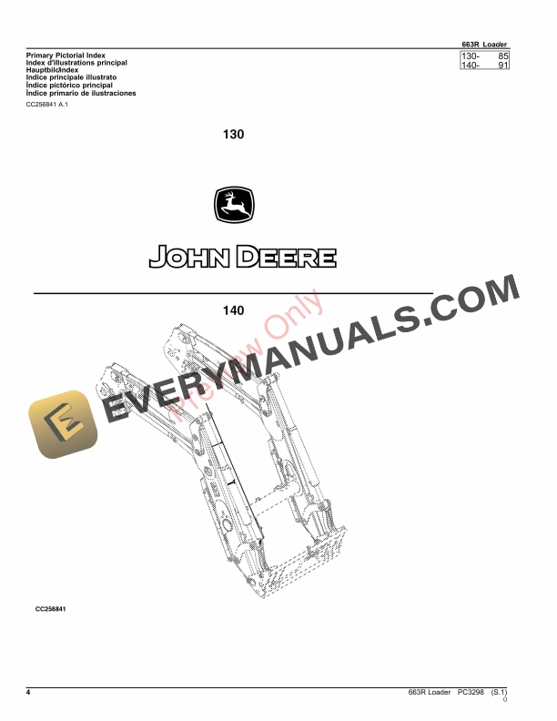 John Deere 663R Loader Parts Catalog PC3298 05SEP23 5 John Deere 663R Loader Parts Catalog PC3298 05SEP23-4