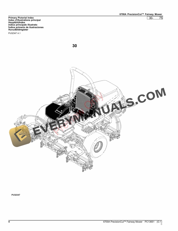 John Deere 6700A PrecisionCut Fairway Mower Parts Catalog PC13651 12NOV23-4