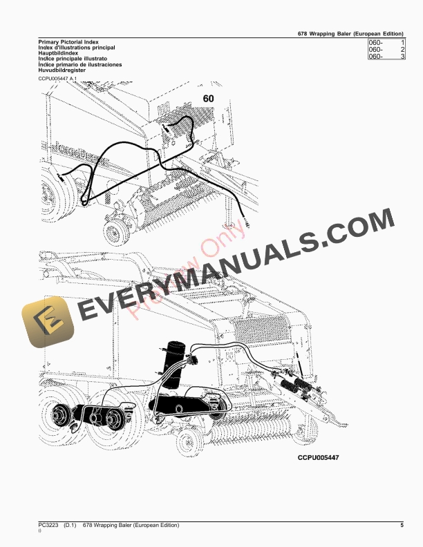 John Deere 678 WRAPPING BALER Parts Catalog PC3223 17OCT22-5