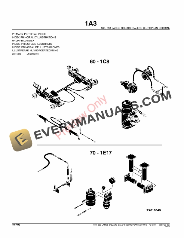 John Deere 680, 690 Large Square Baler Parts Catalog PC4269 01AUG00 5 John Deere 680, 690 Large Square Baler Parts Catalog PC4269 01AUG00-4