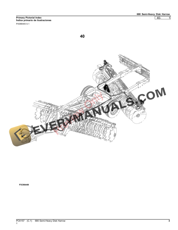 John Deere 680 Semi-Heavy Disk Harrow Parts Catalog PC6157 22OCT23-3
