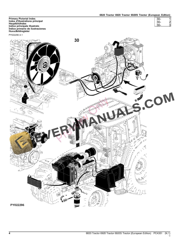 John Deere 6820, 6920, 6920S TRACTORS Parts Catalog PC4351 12NOV23-4