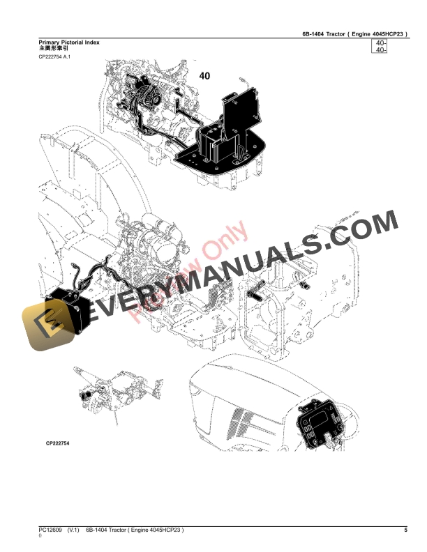 John Deere 6B-1404 Tractor ( Engine 4045HCP23 ) Parts Catalog PC12609 06OCT23 6 John Deere 6B-1404 Tractor ( Engine 4045HCP23 ) Parts Catalog PC12609 06OCT23-5