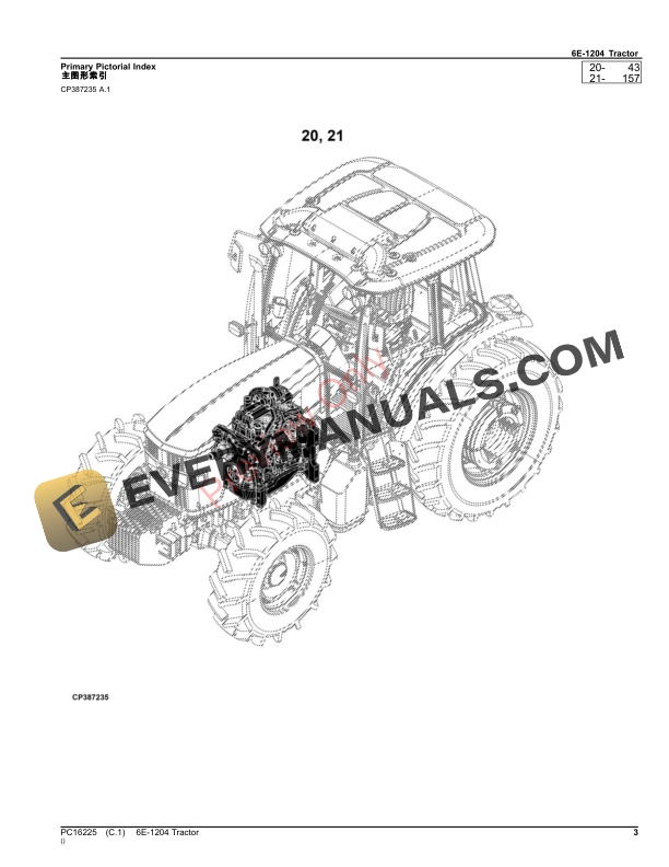 John Deere 6E-1204 Tractor Parts Catalog PC16225 06OCT23-3