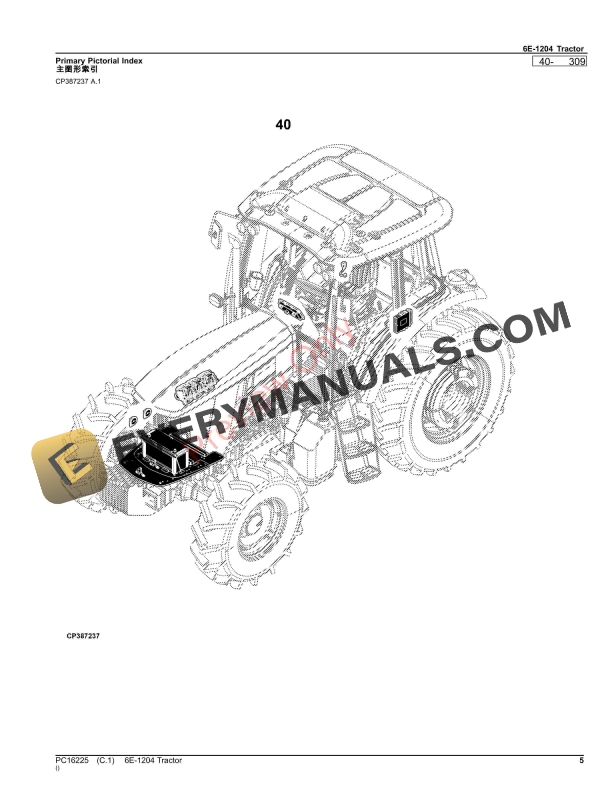 John Deere 6E-1204 Tractor Parts Catalog PC16225 06OCT23-5