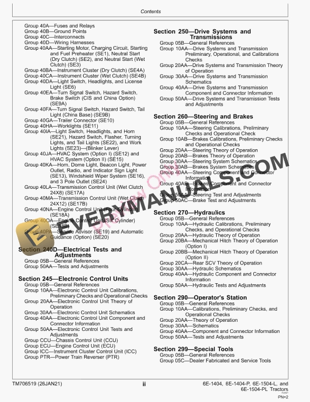 John Deere 6E 1404 6E 1404 P 6E 1504 L and 6E Diagnostic Technical Manual TM706519 26JAN21 4