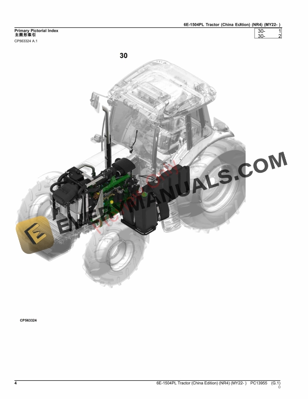 John Deere 6E-1504PL Tractor (NR4) (MY22- ) Parts Catalog PC13955 30SEP23-4