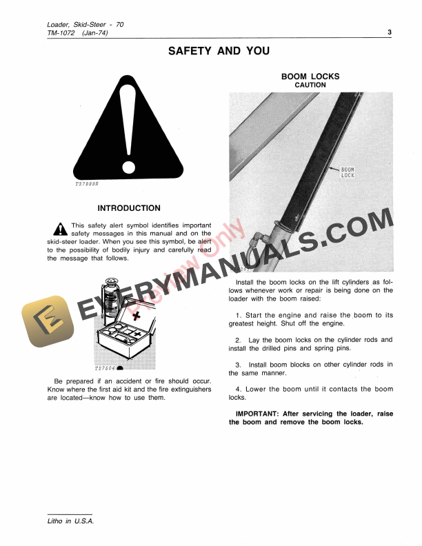 John Deere 70 Skid Steer Loader Technical Manual TM1072 01JAN74 5