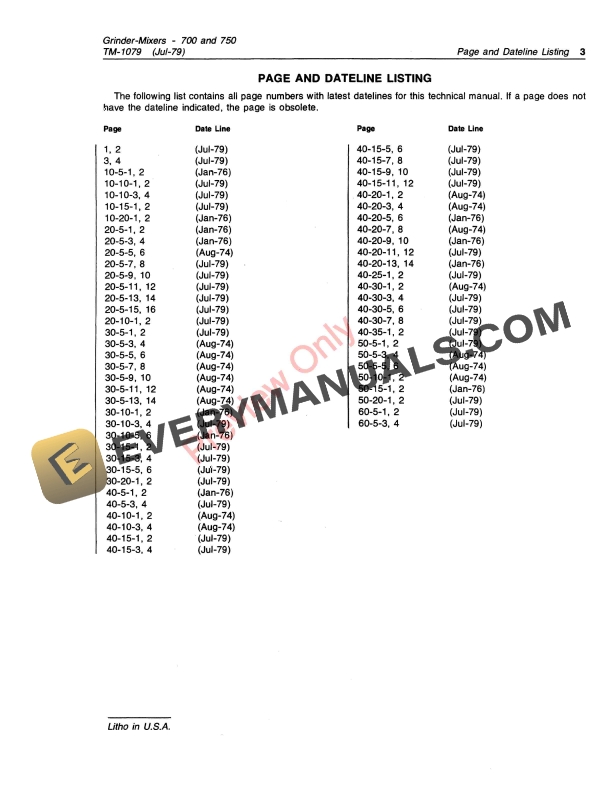 John Deere 700 and 750 Grinder Mixers Technical Manual TM1079 01JUL79 5