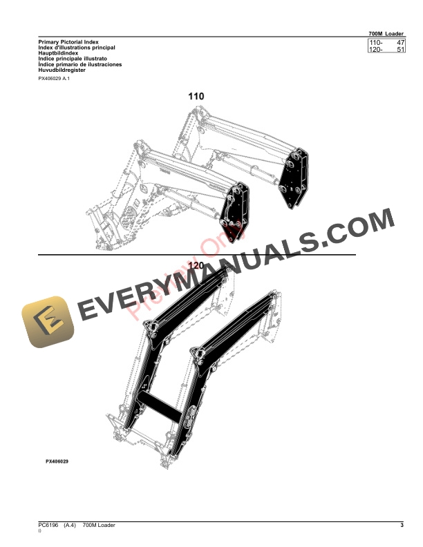 John Deere 700M Loader Parts Catalog PC6196 19APR23-3