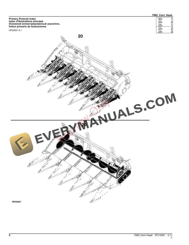 John Deere 706C Corn Head Parts Catalog PC13361 15OCT23-4
