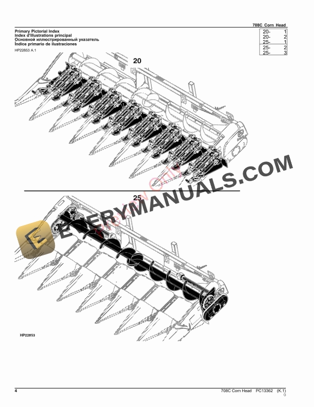 John Deere 708C Corn Head Parts Catalog PC13362 15JUN23-4