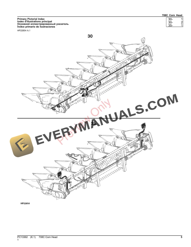 John Deere 708C Corn Head Parts Catalog PC13362 15JUN23-5