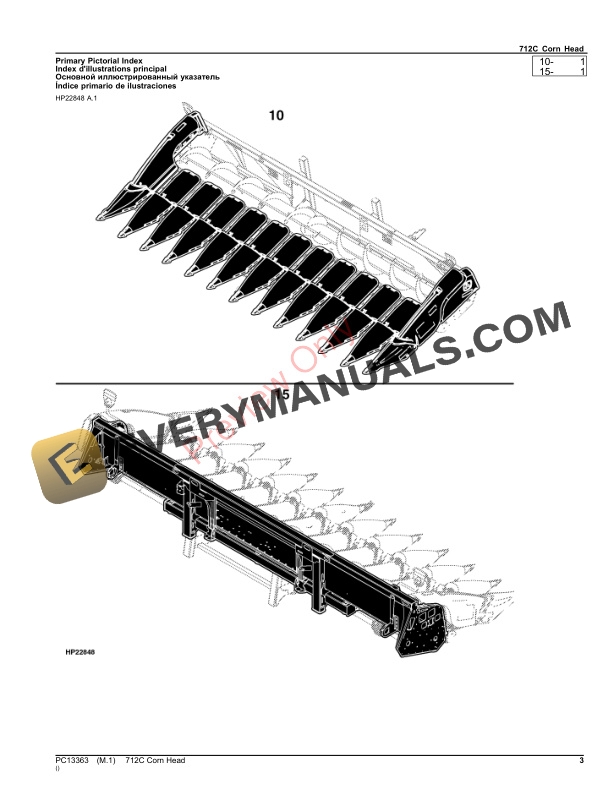 John Deere 712C Corn Head Parts Catalog PC13363 15OCT23-3