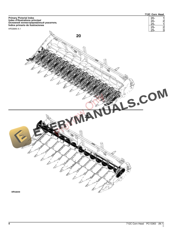 John Deere 712C Corn Head Parts Catalog PC13363 15OCT23-4