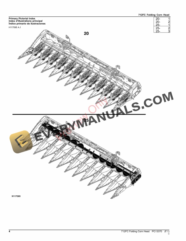 John Deere 712FC Folding Corn Head Parts Catalog PC13370 15OCT23-4