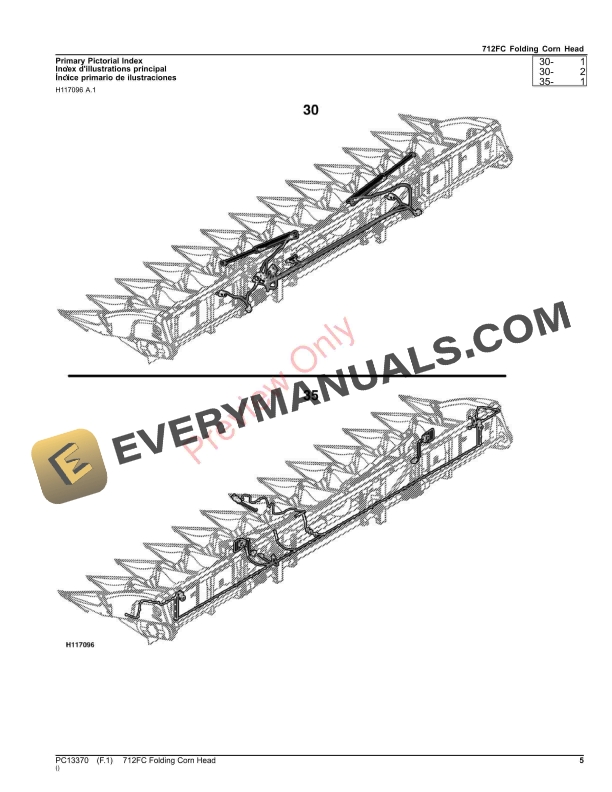 John Deere 712FC Folding Corn Head Parts Catalog PC13370 15OCT23-5