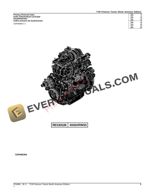 John Deere 7130 Premium Tractor Parts Catalog PC4569 10OCT22-5