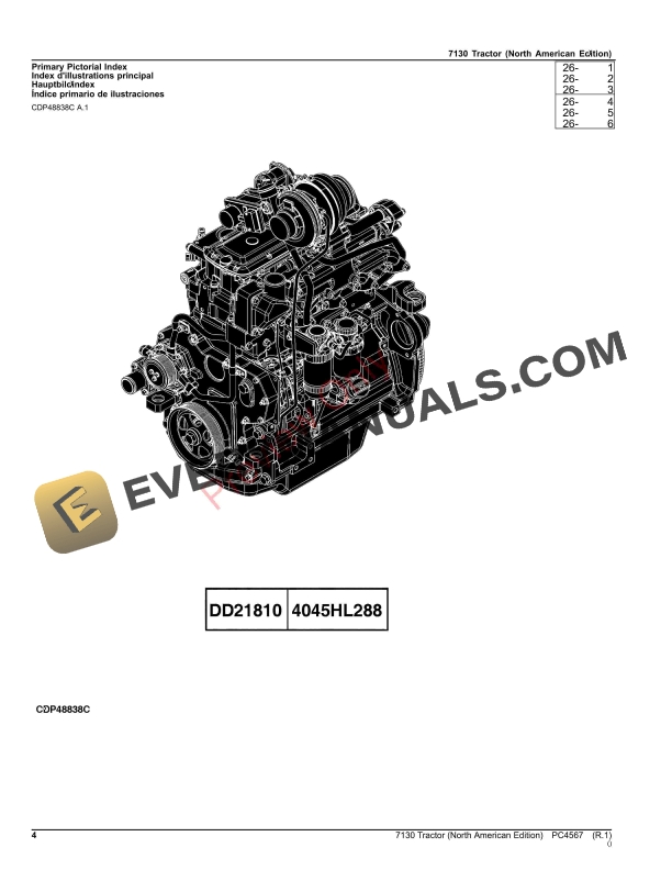 John Deere 7130 Tractor Parts Catalog PC4567 03OCT23 5 John Deere 7130 Tractor Parts Catalog PC4567 03OCT23-4