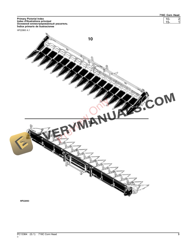 John Deere 716C Corn Head Parts Catalog PC13364 15OCT23-3