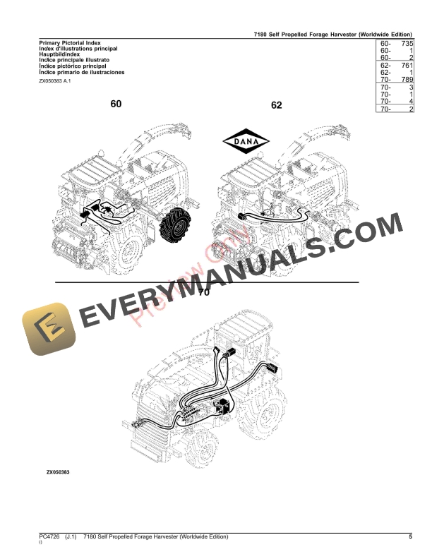 John Deere 7180 Self Propelled Forage Harvester Parts Catalog PC4726 26NOV23-5