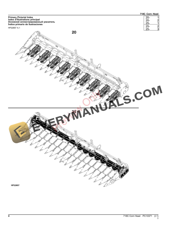 John Deere 718C Corn Head Parts Catalog PC13371 09NOV23-4