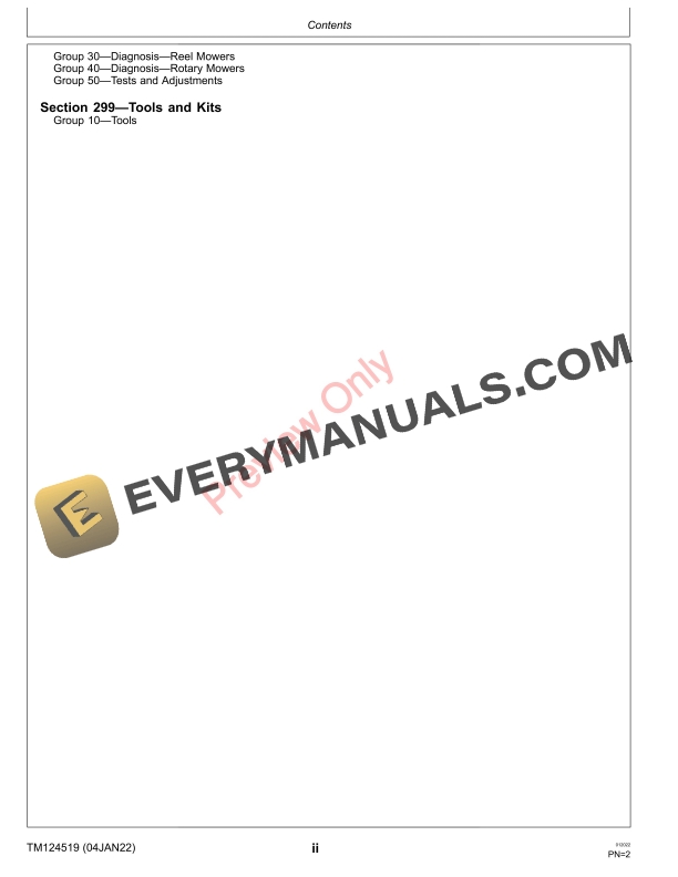 John Deere 7200A and 7400A Trim and Surrounds Mowers 010001 Technical Manual TM124519 04JAN22 4