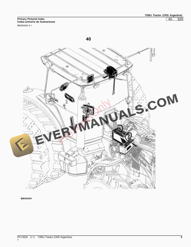 John Deere 7200J Tractor (CKD Argentina) Parts Catalog PC13535 05NOV23-5